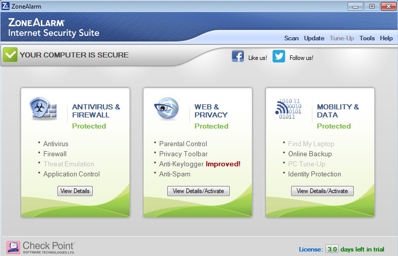 Zonealarm internet security suite 7 1 254 000 win xp vitsa compaitable