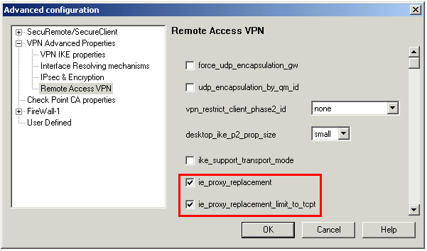 checkpoint vpn client ports