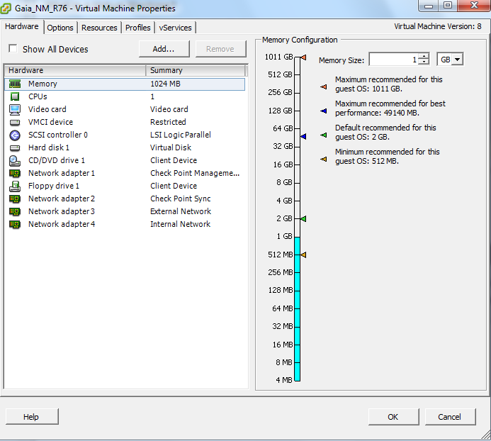 Checkpoint gaia commands