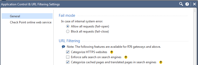 Blink Image Preconfigured Settings