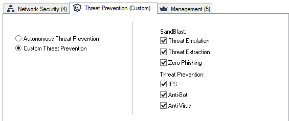 Blink Image Preconfigured Settings