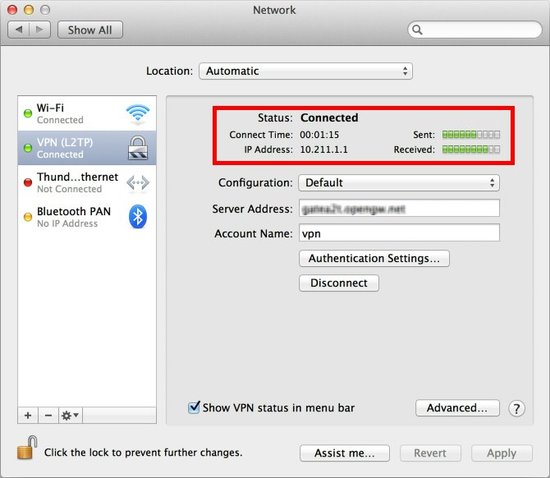 how to connect to a vpn on a mac