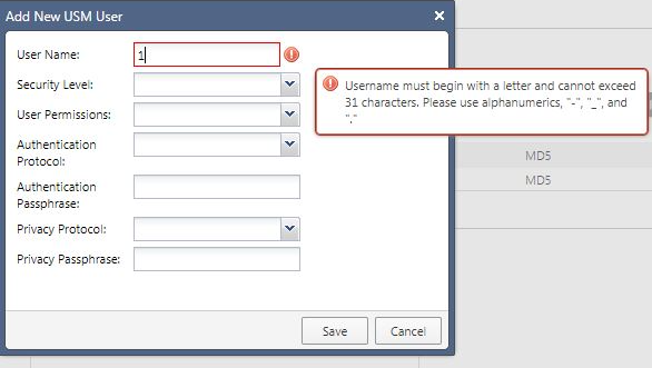 Nmssnm0075 Username Must Be Less Than Or Equal To 8 Characters Error When Running Set Snmp Usm User Command In Gaia Clish