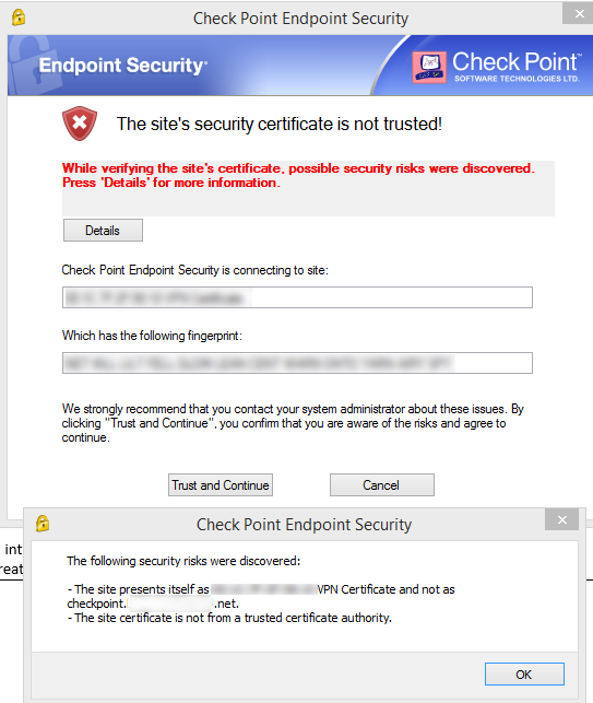 check point certificate VPN