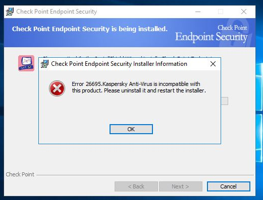 how to uninstall checkpoint endpoint security windows 10