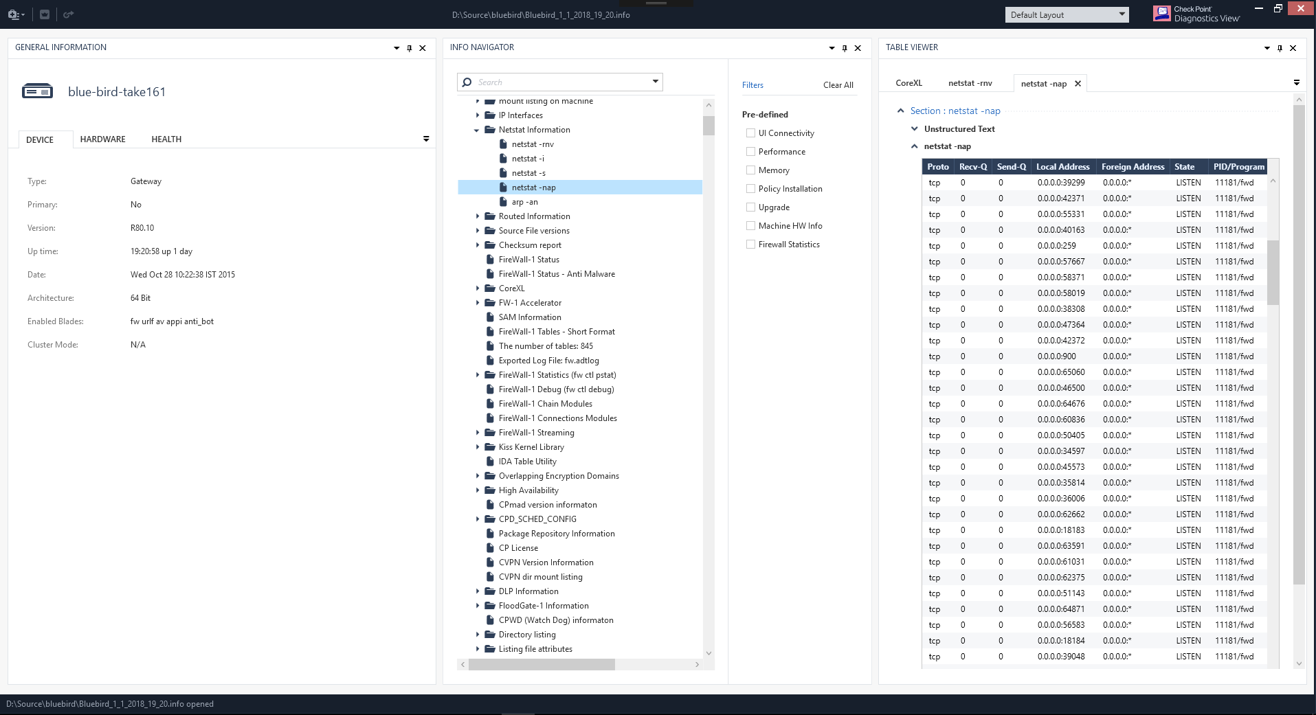 DiagnosticsView - CPInfo Viewer - Check Point CheckMates