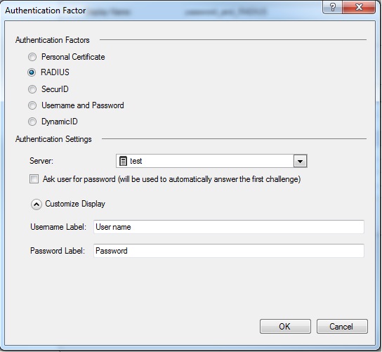 The Option To Create A Custom Headline For Radius Authentication Is