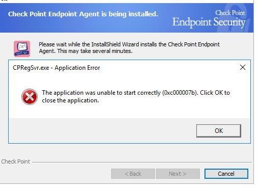 installation security error unable to