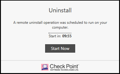 uninstall checkpoint endpoint security password