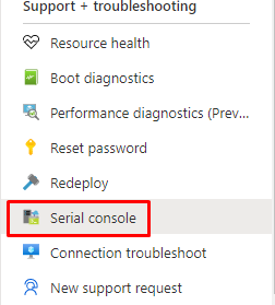 Azure serial console