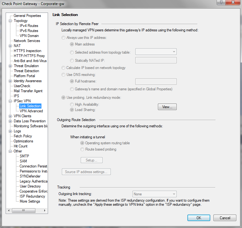 configure a vpn tunnel check point