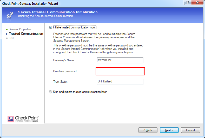 vpn site to site checkpoint