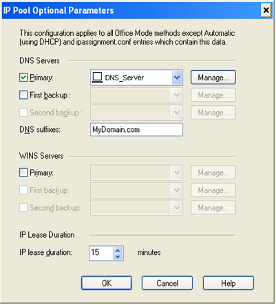 DNS configuration